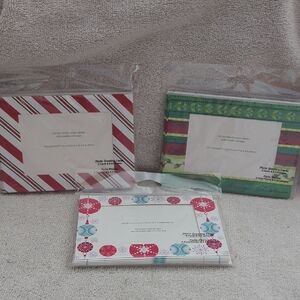 Set of 3 Holiday Photo Greeting Card Packs - Red, Green, Teal